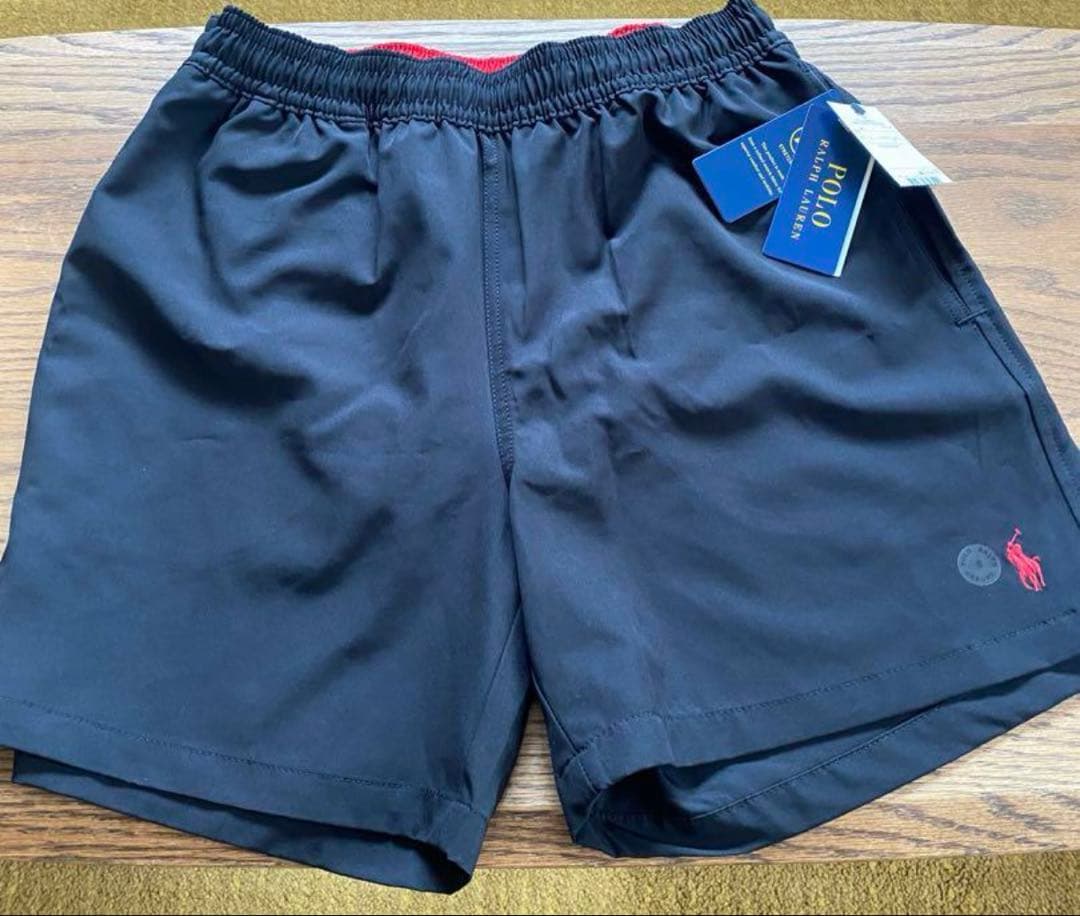 【新品】ラルフローレン Sサイズ メンズ水着 スイムトランクス ブラック 男性
