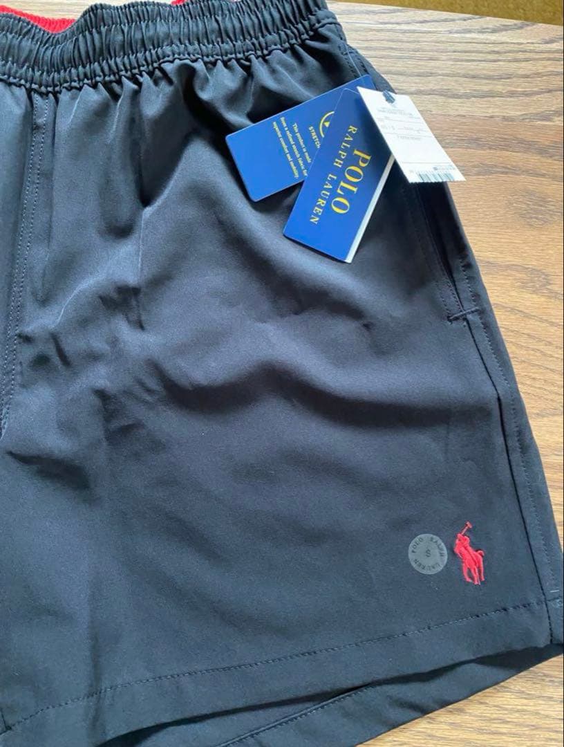 【新品】ラルフローレン Sサイズ メンズ水着 スイムトランクス ブラック 男性