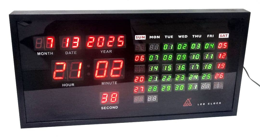 【廃盤品】JDL LED CLOCK デジタル掛け時計 / カレンダー 温度計