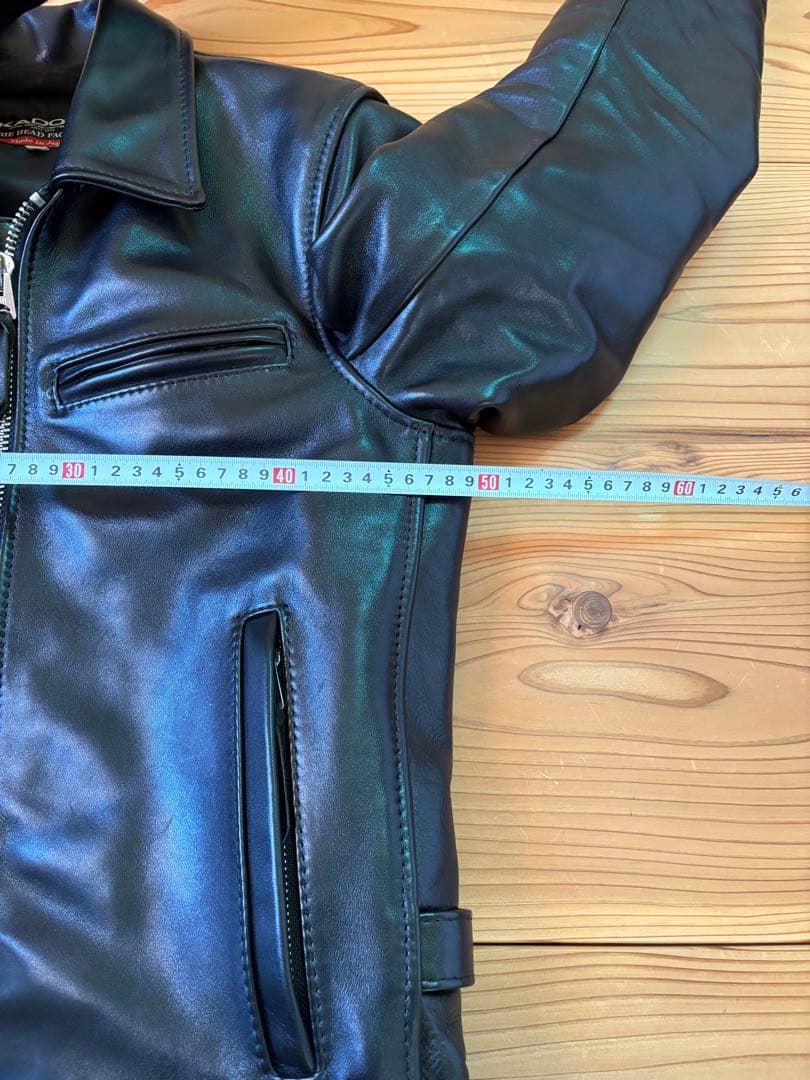 ヤドヤ　ブラック レザー シングルライダースジャケット