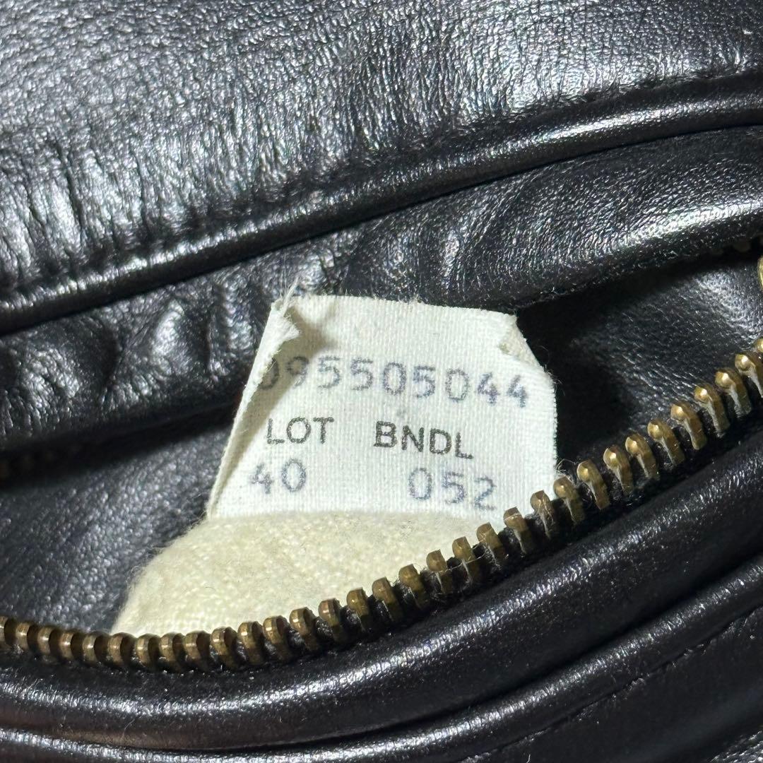 Schott レザージャケット 40 黒 襟付き 米国製