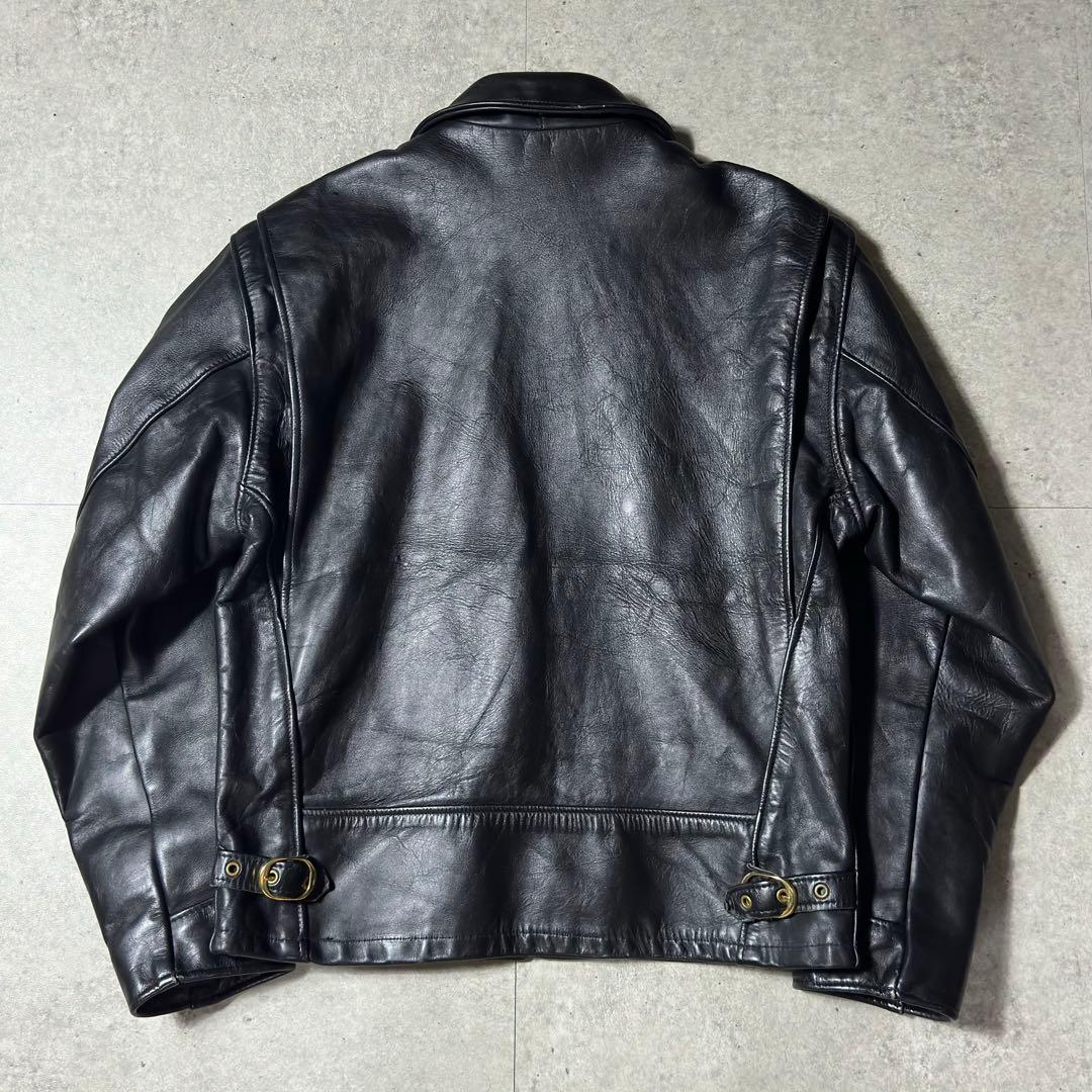 Schott レザージャケット 40 黒 襟付き 米国製