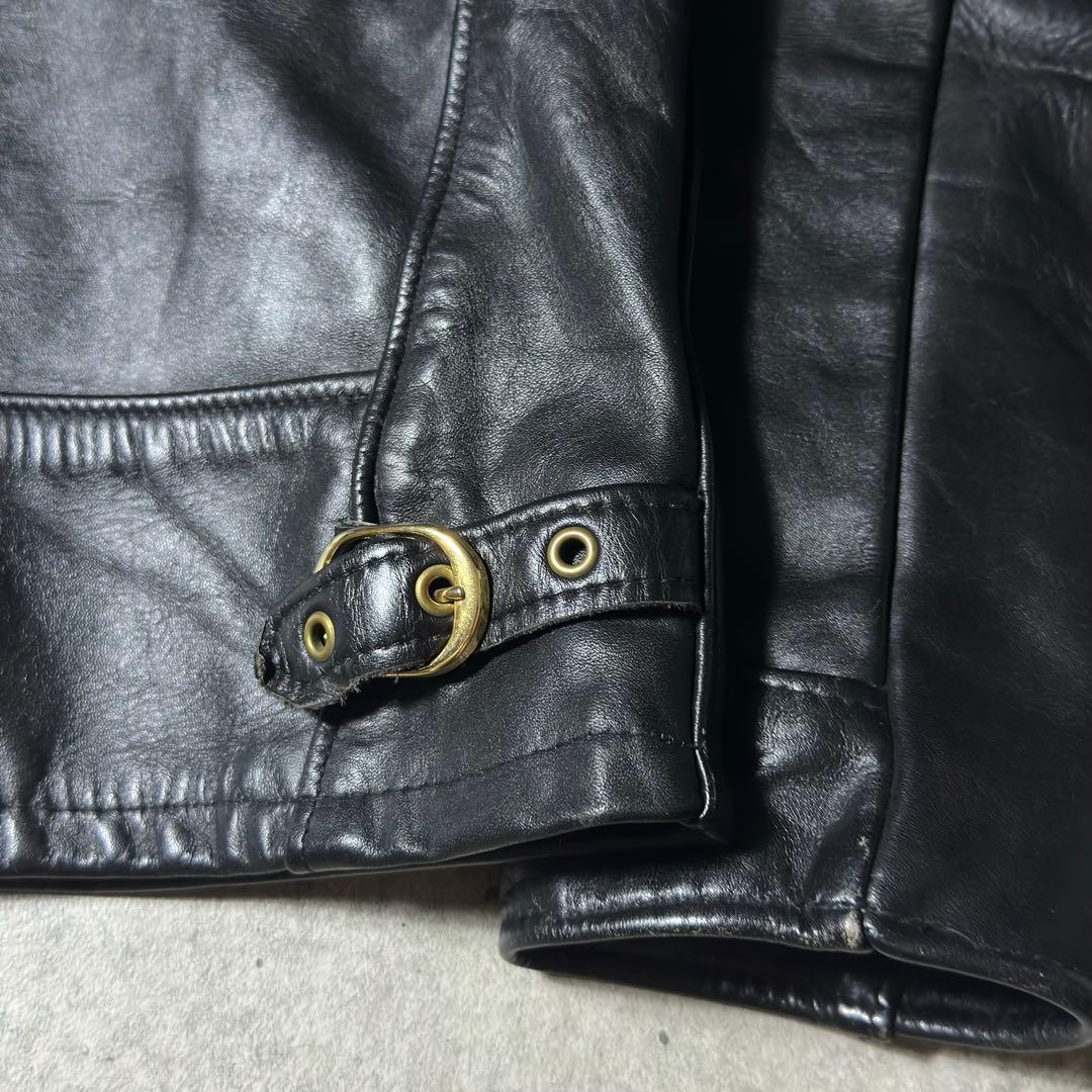 Schott レザージャケット 40 黒 襟付き 米国製