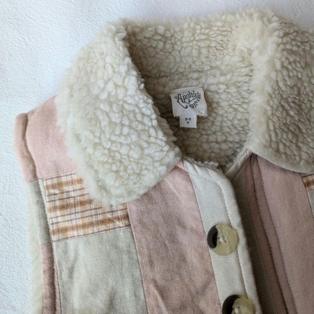 レア Apolina パッチワークベスト 2-3Y