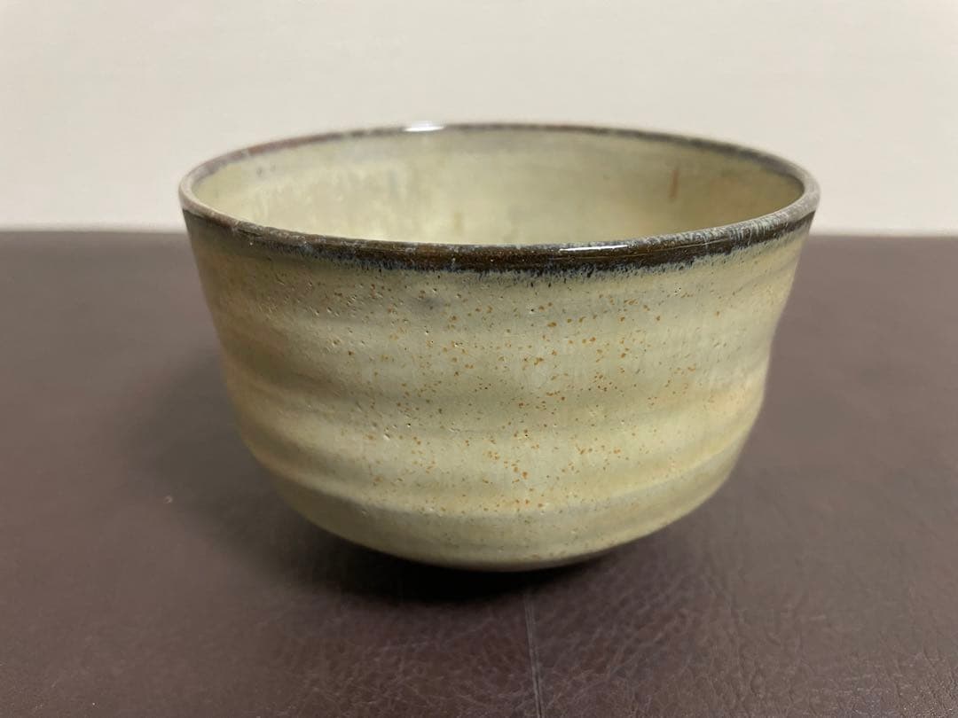 十三代亀井味楽　高取白釉茶盌　共箱　永田宗伴書付　高取焼　茶碗　茶道具