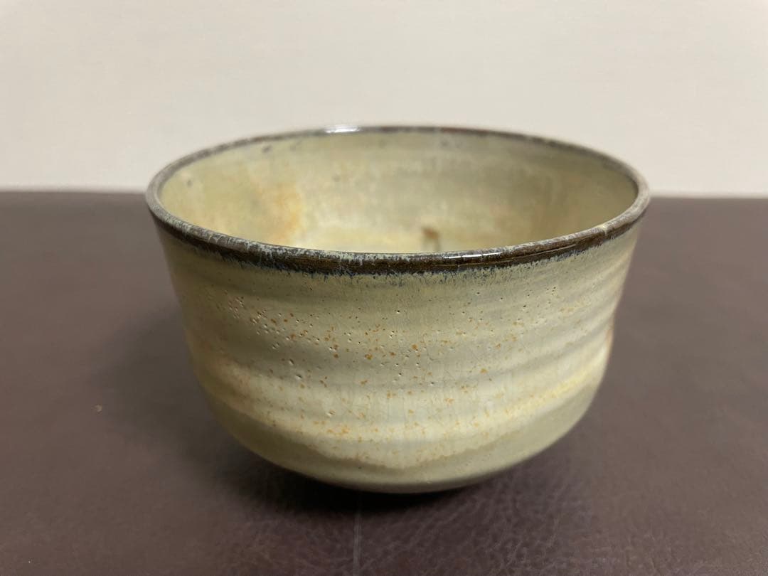 十三代亀井味楽　高取白釉茶盌　共箱　永田宗伴書付　高取焼　茶碗　茶道具