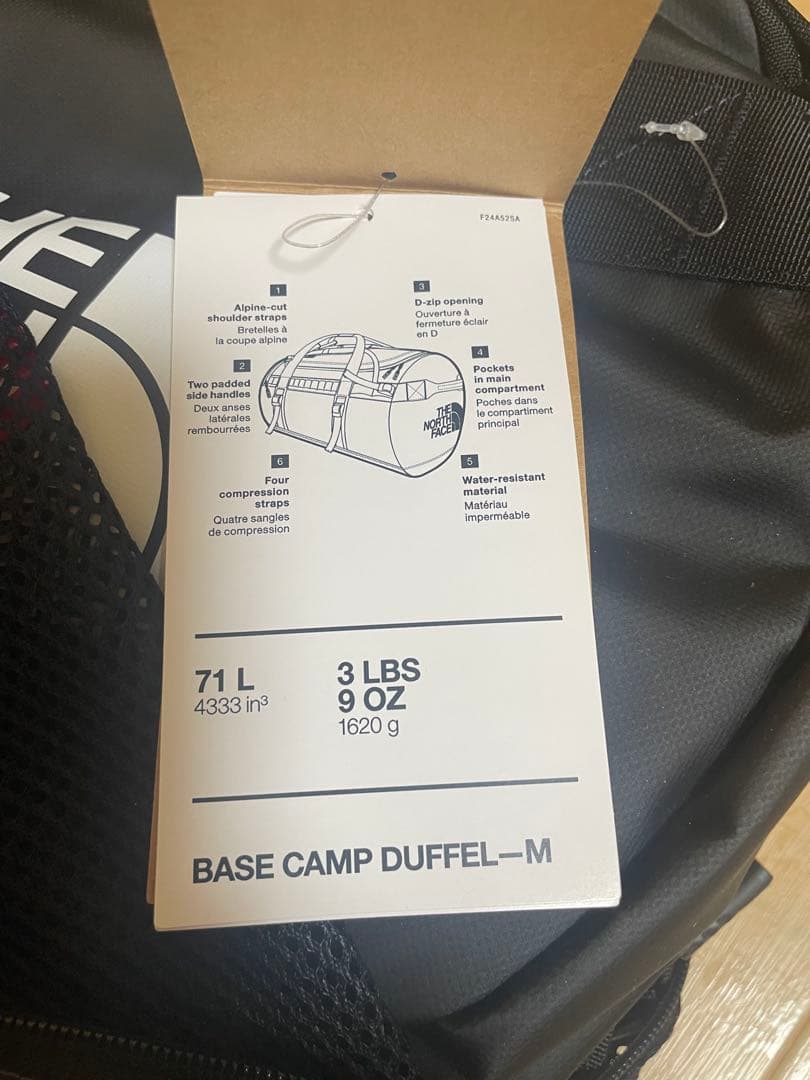 ノースフェイス　ボストンバッグ　Mサイズ　71L ブラック　極美品