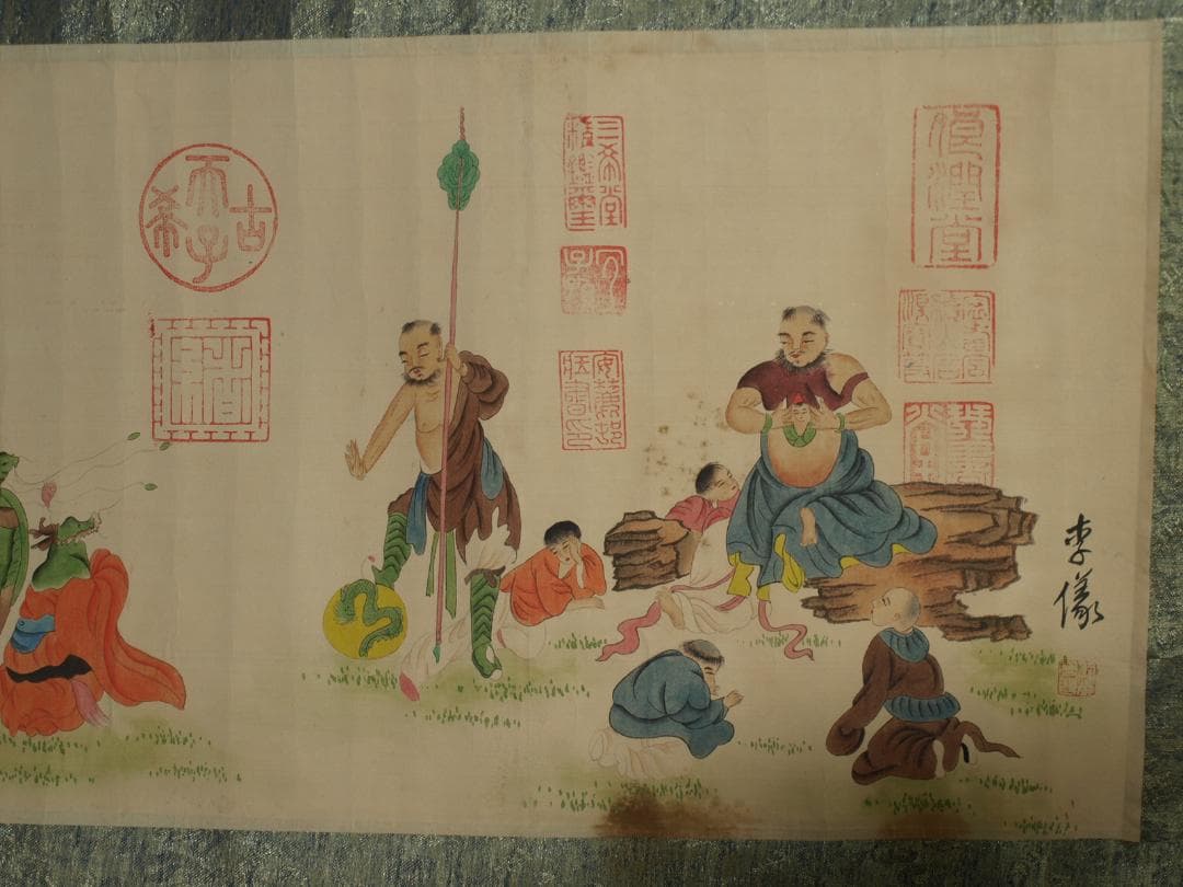 中国明時代の絵　李漾作 激安骨董品　肉筆保証古美術 BD404A3-3