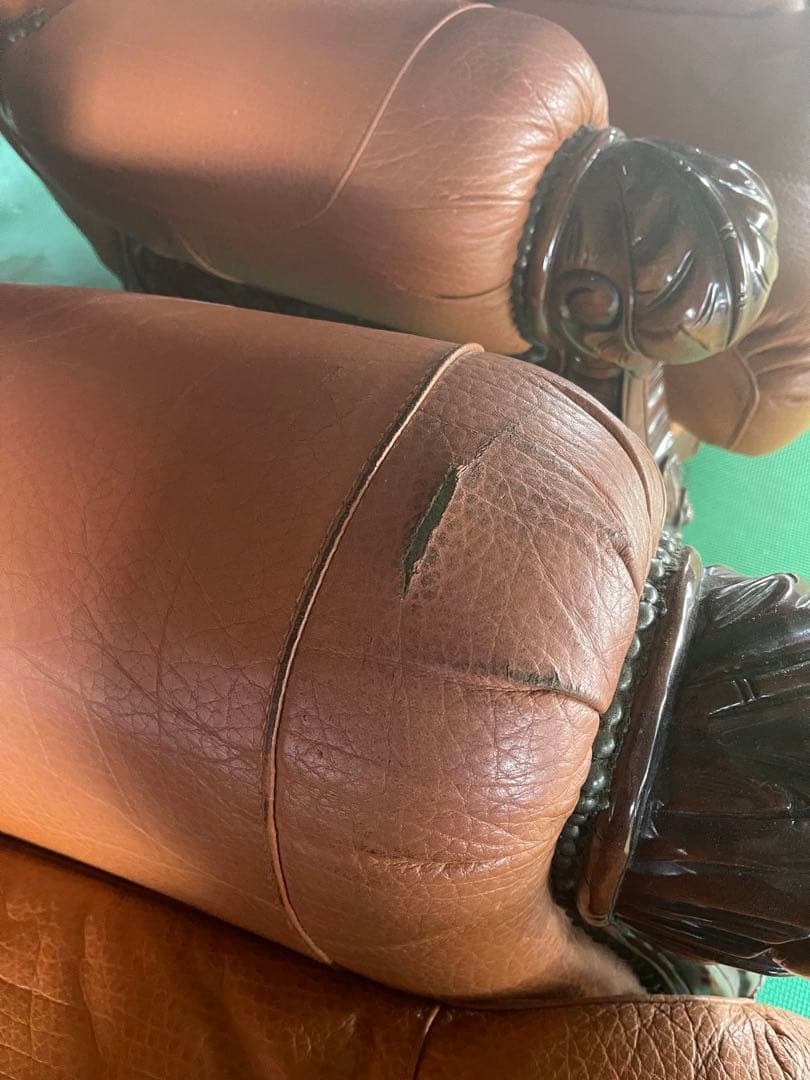 【お引き取り限定】 アンティーク 三人掛け 大型ソファー ヴィンテージ