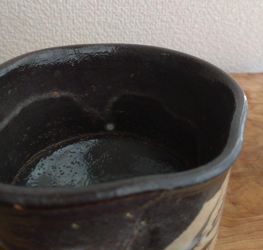 【人間国宝】　中里逢庵　第13代　中里太郎右衛門　絵唐津　沓茶碗