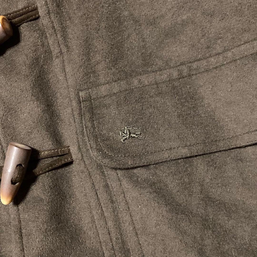 〈バーバリー〉ピーコート　子供服160㎝相当　モスグリーン　ノバチェック