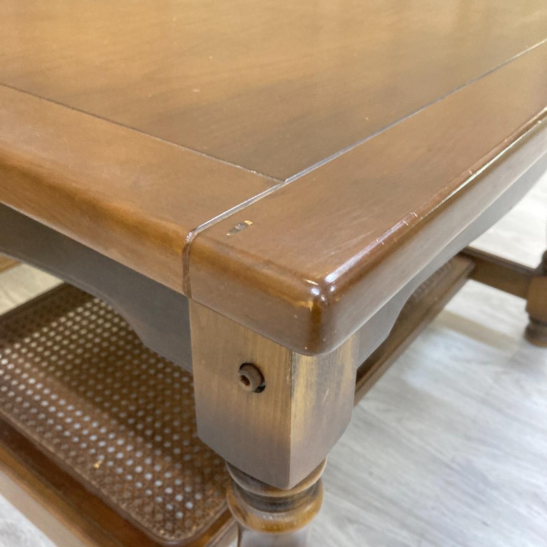 【カリモク】コロニアル　サイドテーブル　リビングテーブル　オールドカリモク　昭和