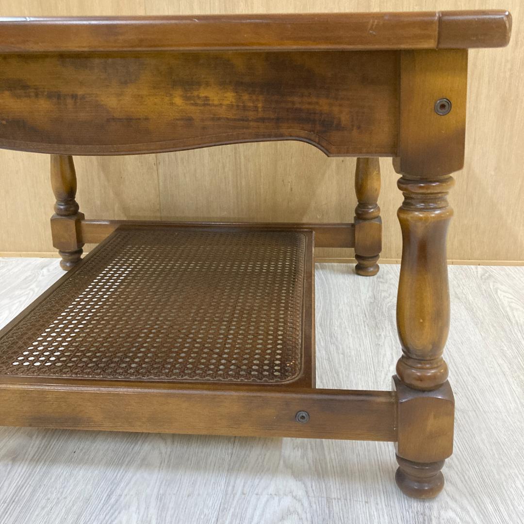 【カリモク】コロニアル　サイドテーブル　リビングテーブル　オールドカリモク　昭和