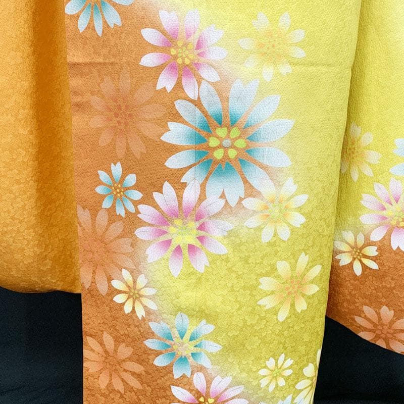 503z2☆振袖 courreges 金彩 地紋☆美品 成人式 結婚式 十三参り