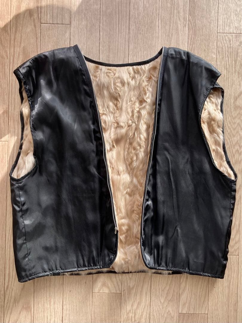 ジャンティーク レザー ボンバージャケット ヴィンテージ オーバーサイズ