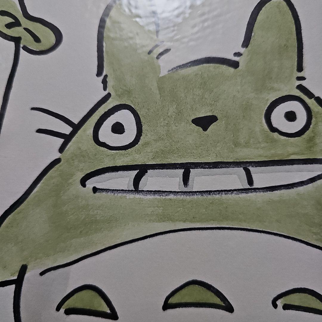 となりのトトロ 大トトロ カラーイラスト 直筆サイン色紙