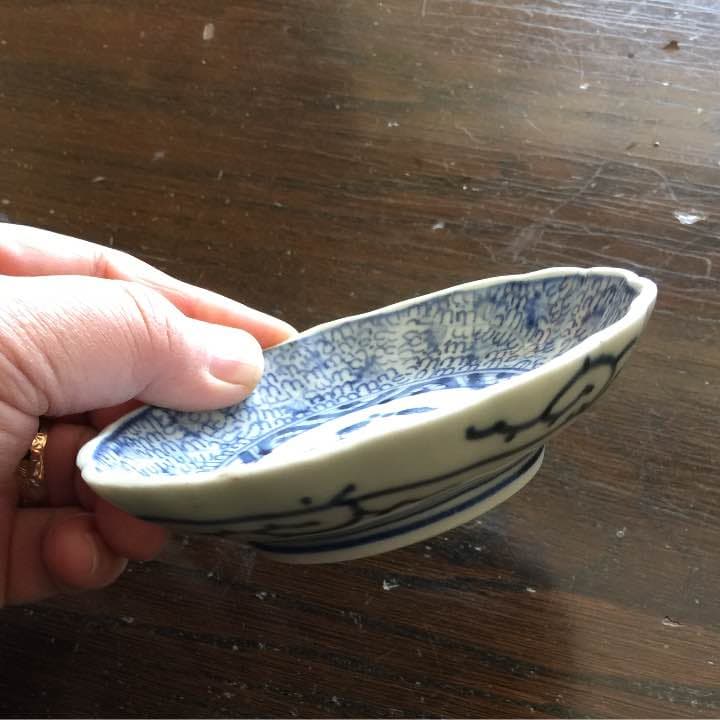 古伊万里 小皿 5客揃い みじん唐草 アンティーク 美品