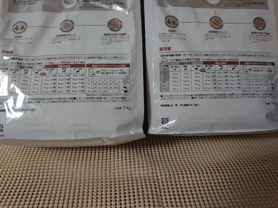  CANIN 消化器サポート S 1kg 2袋