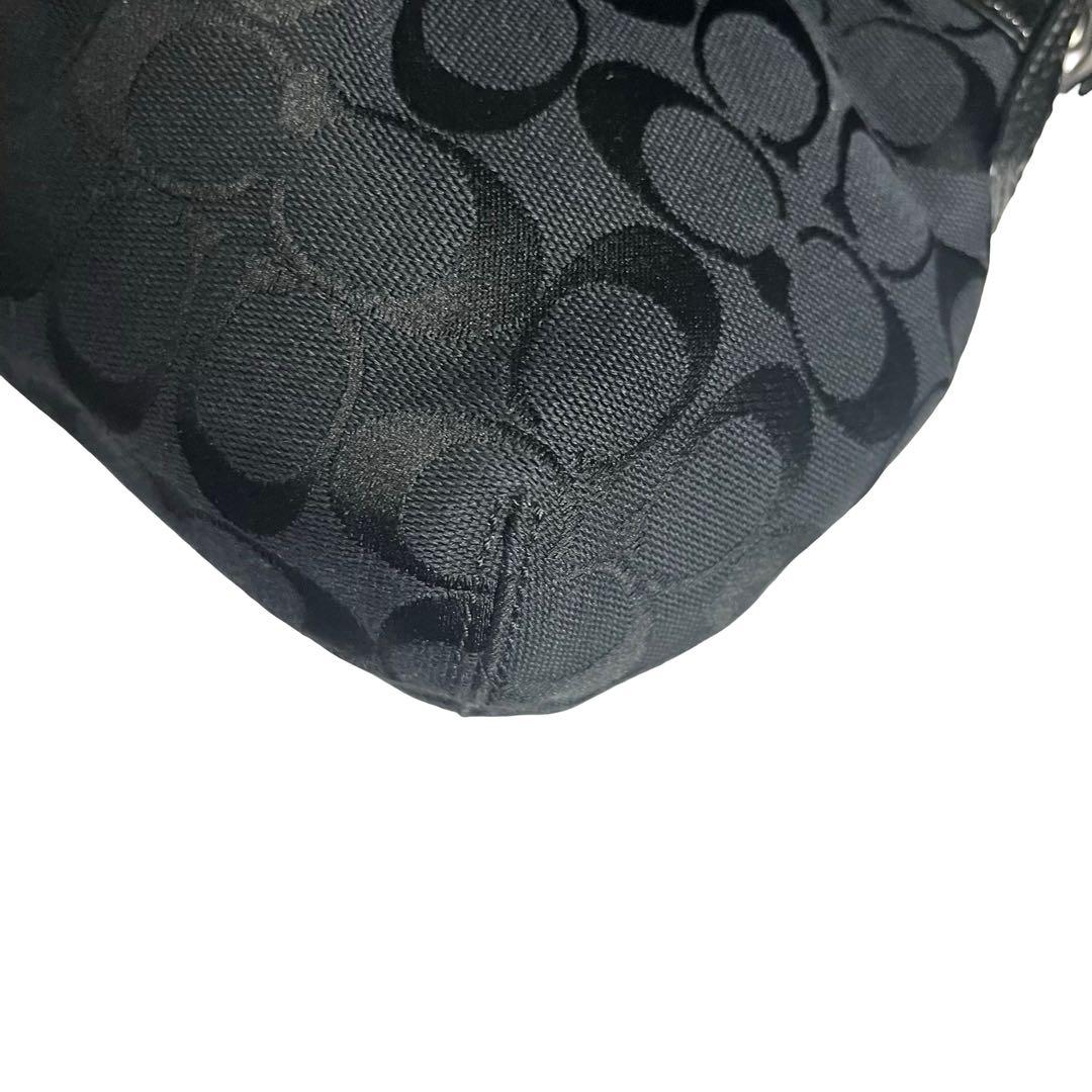 コーチ ワンショルダーバッグ シグネチャー キャンバス 2way 肩掛け 黒