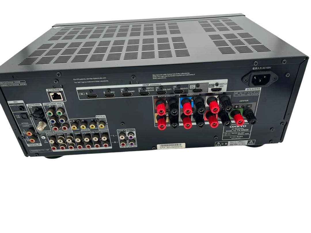 動作品 ONKYO TX-NR636 AVアンプ オンキョー リモコン 取説付