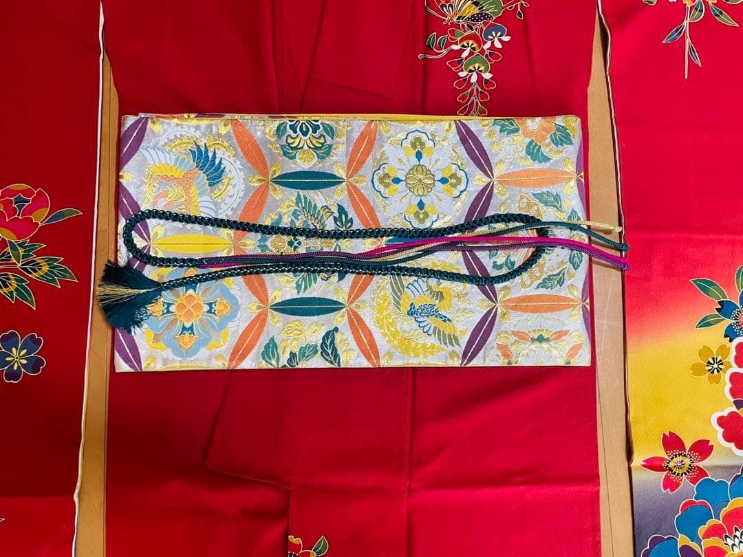 レトロモダン 豪華12点フルセット✨振袖 成人式 赤 古典柄 3回着用美品