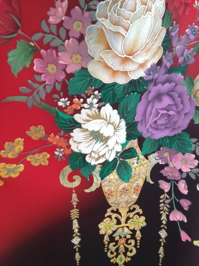 振袖フルセット、正絹振袖落款、成人式、重ね衿帯揚げ帯締、西陣袋帯ガード加工、襦袢