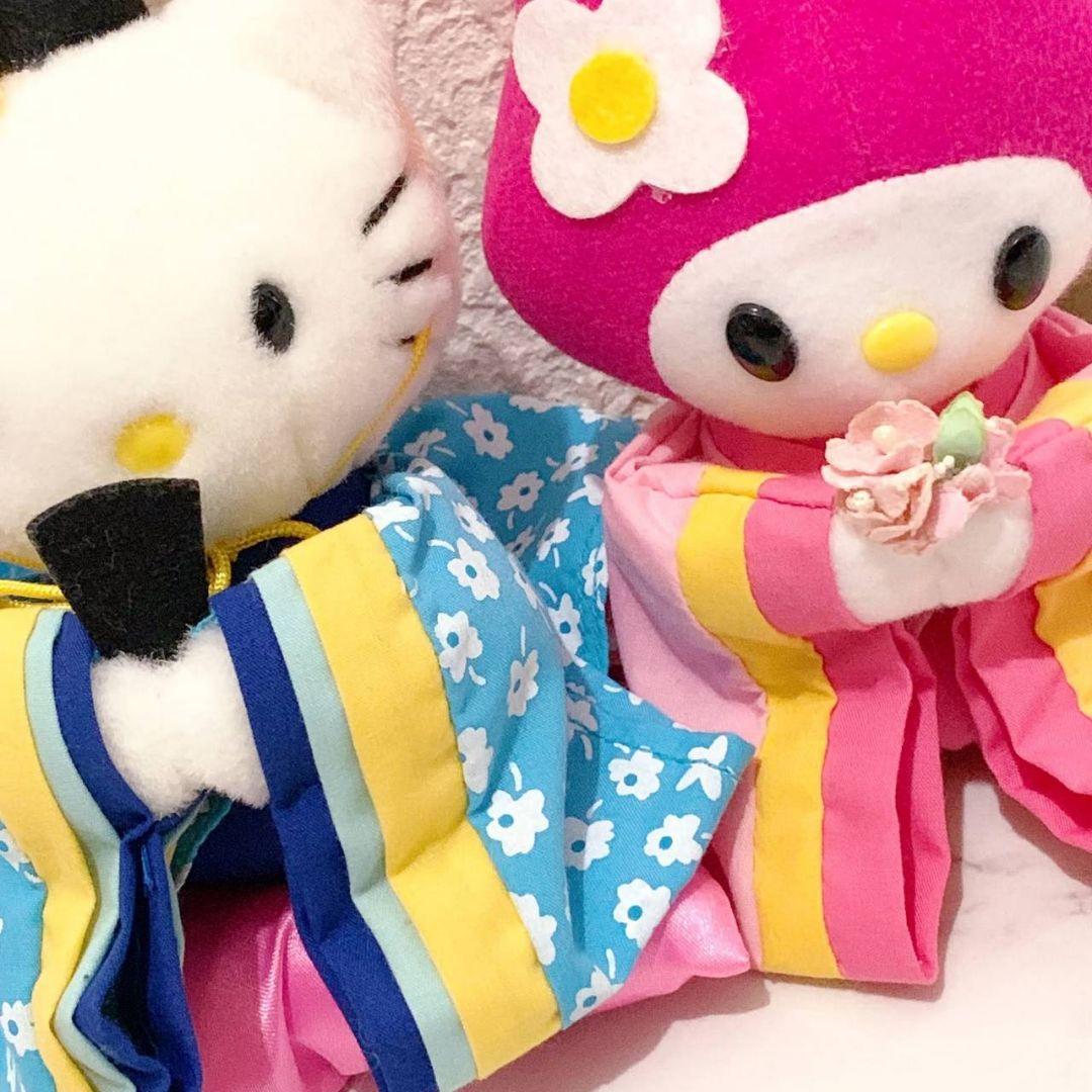 【レア】【非売品】美品 ハローキティ 雛人形 ぬいぐるみ♥️サンリオ