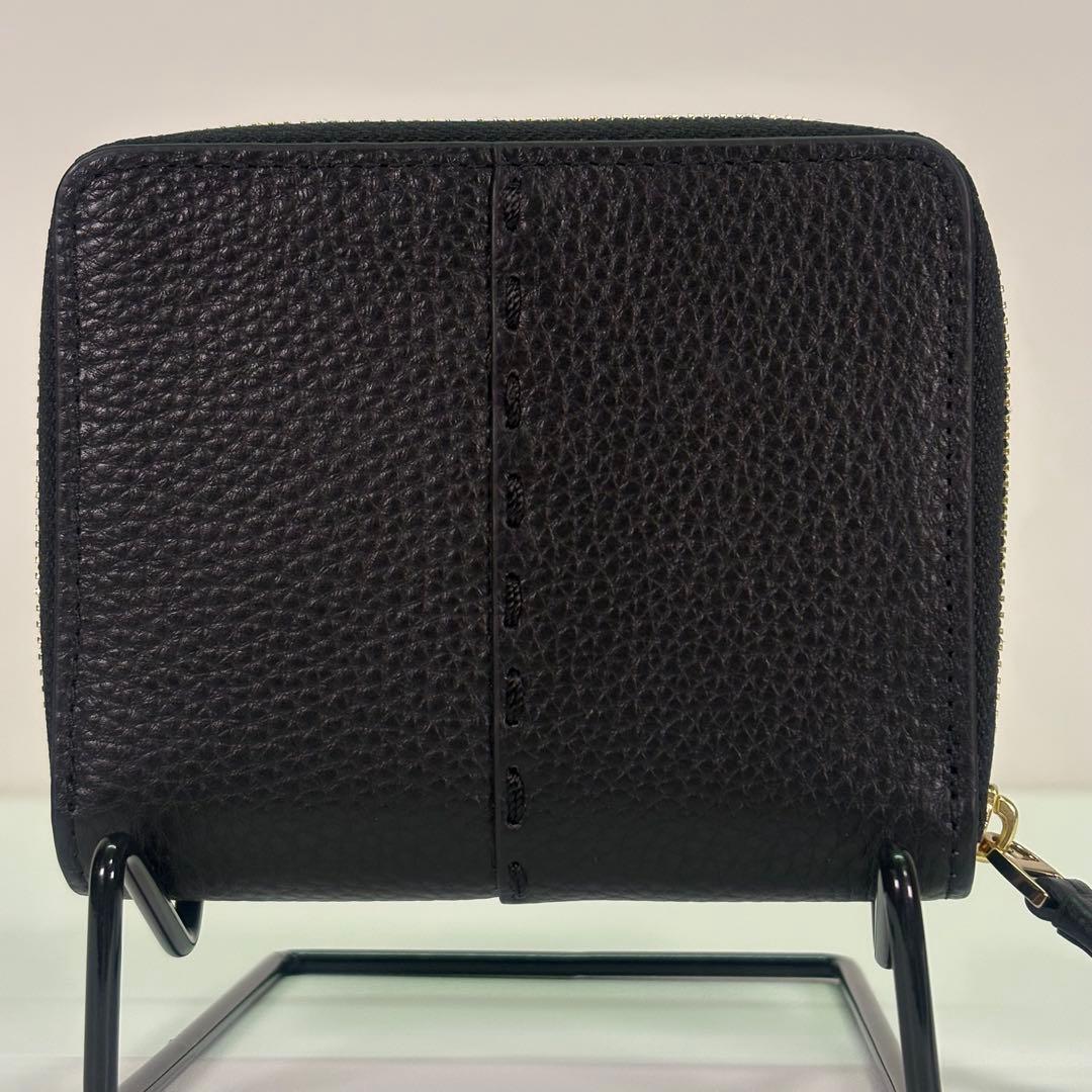 【箱付き】 Tory Burch 二つ折り財布 ラウンドファスナー ブラック