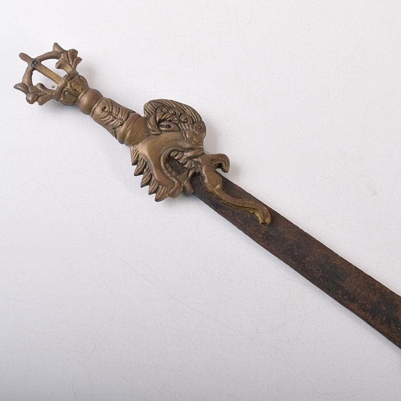 仏教美術　密教法具　古銅　利剣　カドゥガ　倶利伽羅剣　C　8587