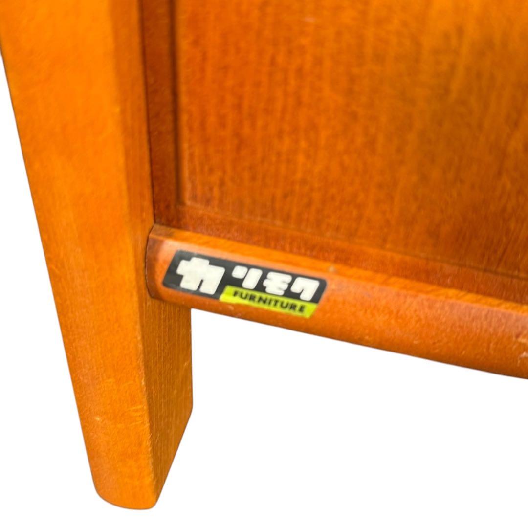 HR643 オールドカリモク　電話台　コンソール　三角コーナーラック