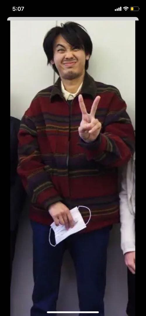 Wool richL 90s ビンテージブルゾン　ウールジャケット　Lサイズ