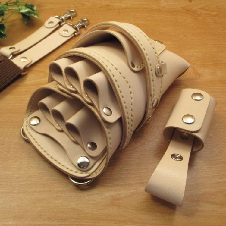 ☆特別価格　ヌメ革ナチュラル　６丁　 ブラシケースセット　SCBC-61/NB1