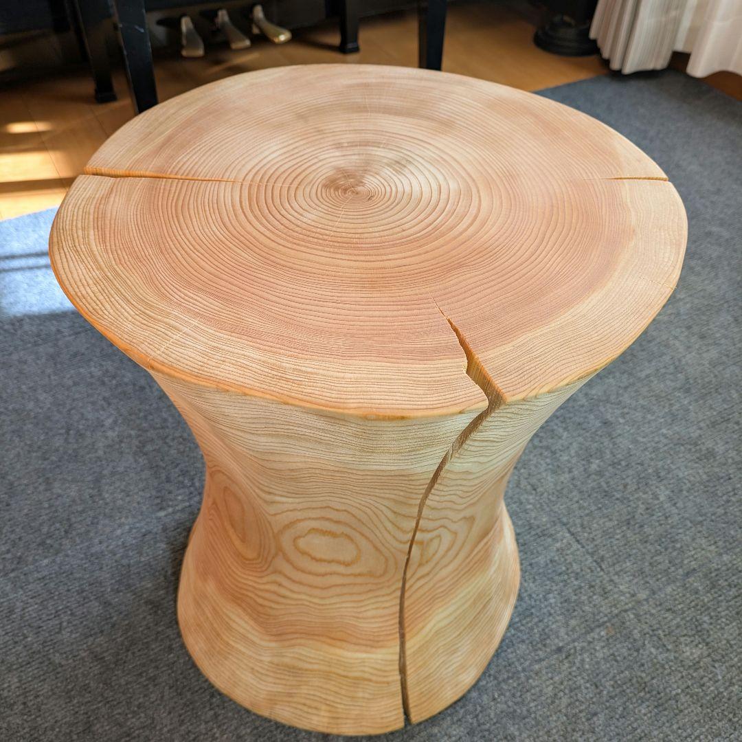 outdoorman　檜⑤　丸太　椅子　スツール　高さ約40㎝