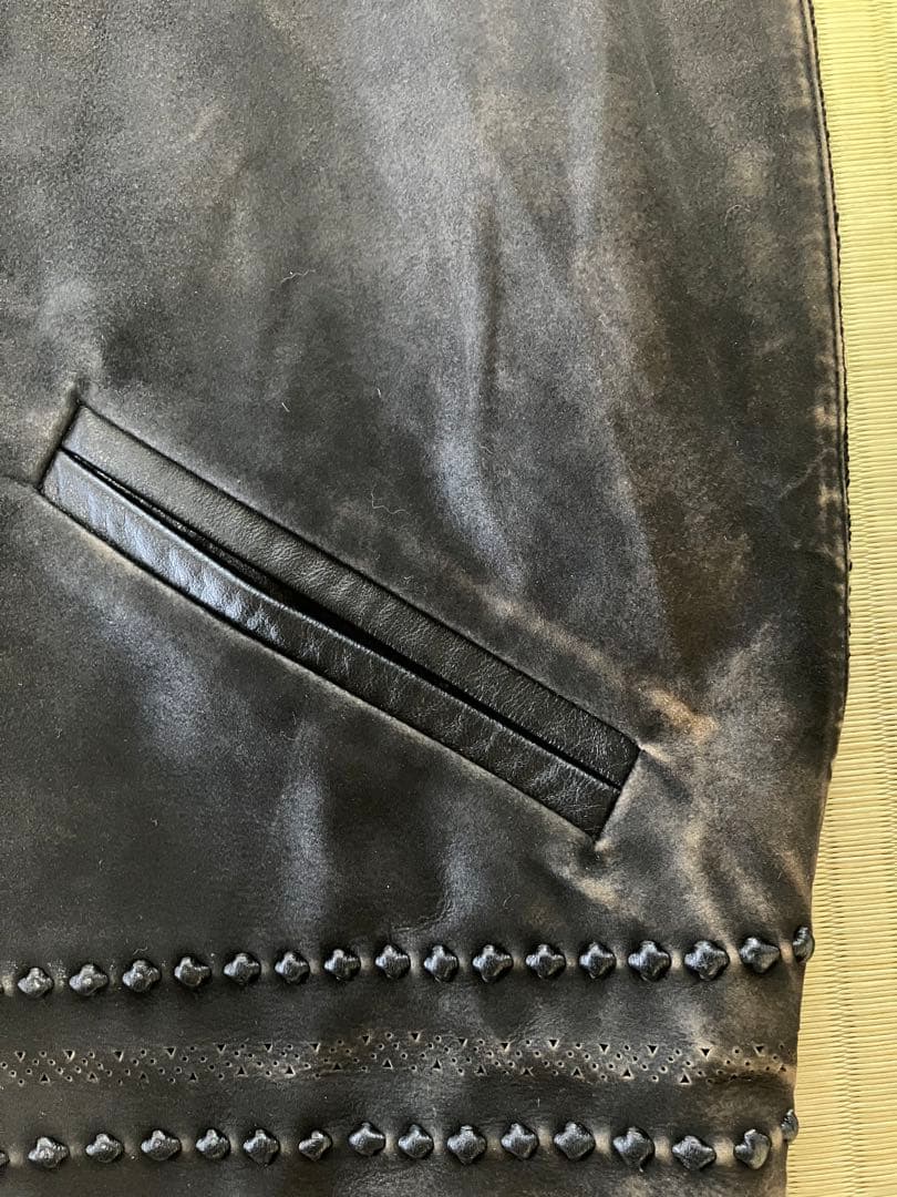ジャケット・アウター euro vintage 70's leather and kint