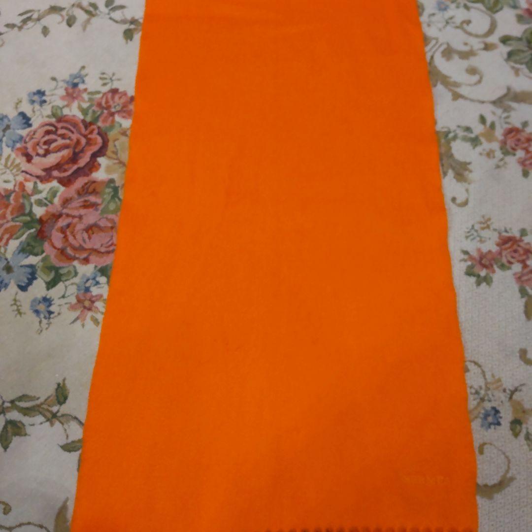 HERMES 刺繍ロゴ カシミヤ100% マフラー 大判ストール値下げ