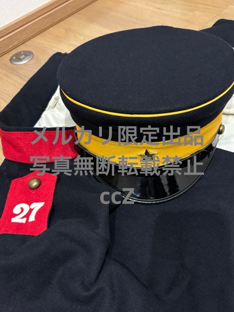 濃紺　明治陸軍　27連隊　軍装上着➕軍帽　濃紺ウール製　精密復刻版 小号