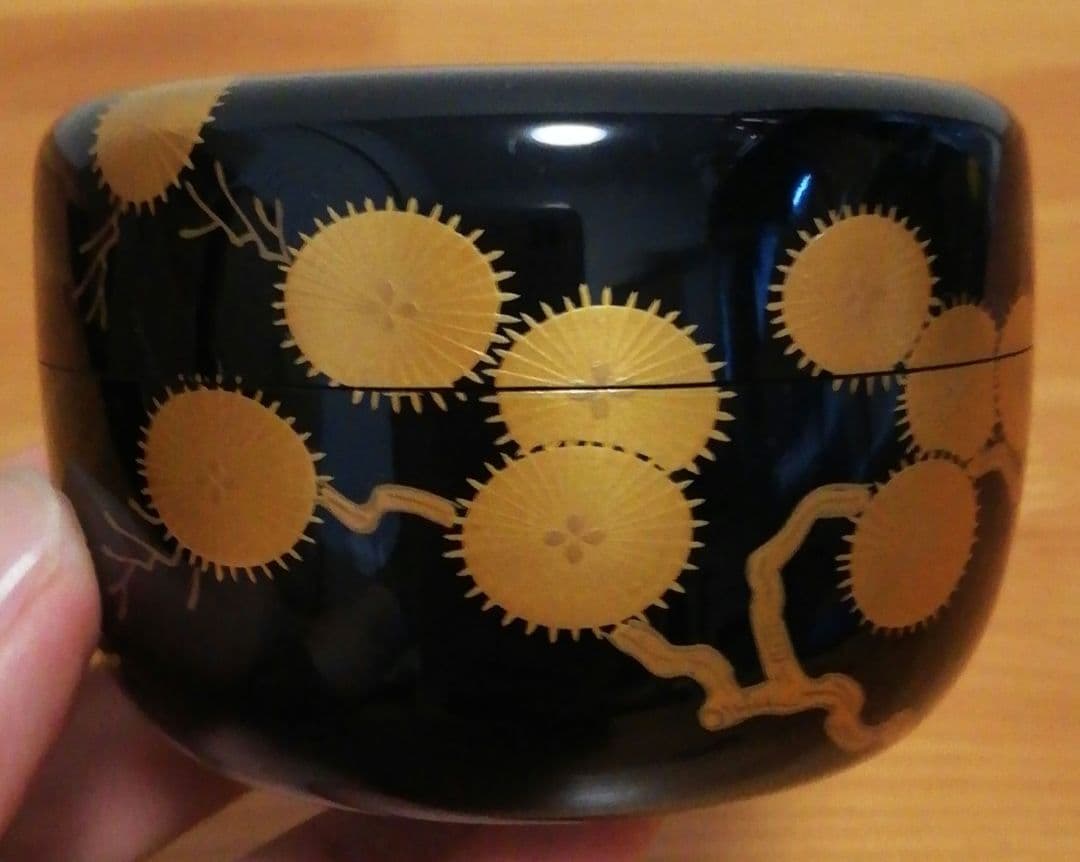 宗廣作　唐松　蒔絵　棗　共箱　茶道具