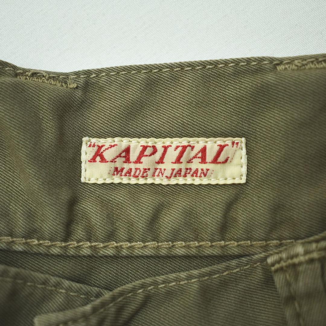キャピタル KAPITAL ガチャポケット ワイドパンツ オリーブ 女性用 ♪