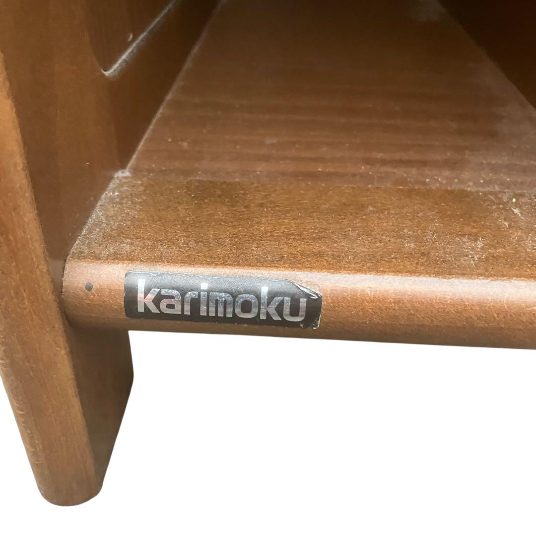 カリモク　電話台　木製　ブラウン　カリモク家具　karimoku　ファックス台