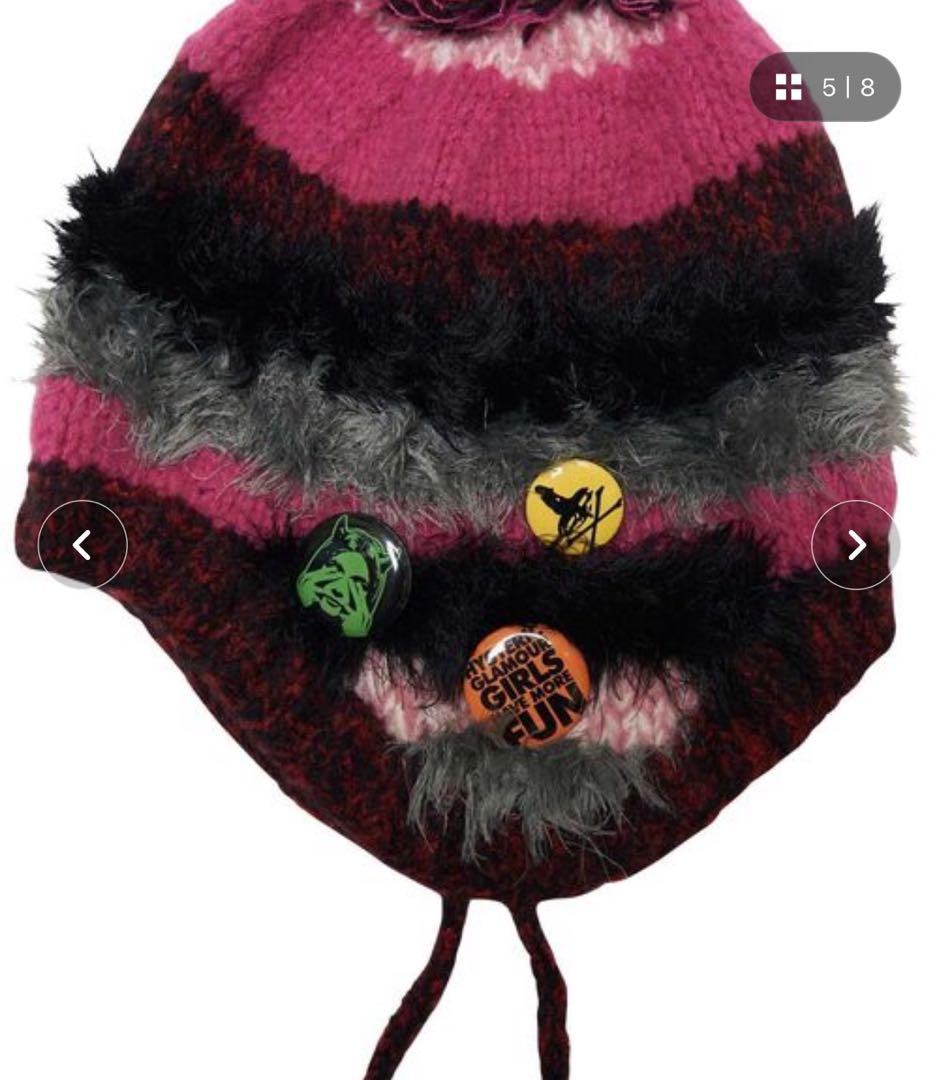 hystericgrammar カラフルニット帽 ポンポン付き