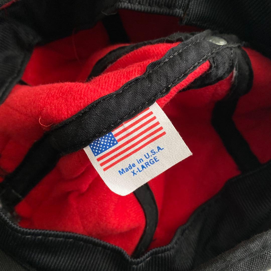 90s カーハート イヤーフラップ 耳当て キャップ USA製 黒 XL