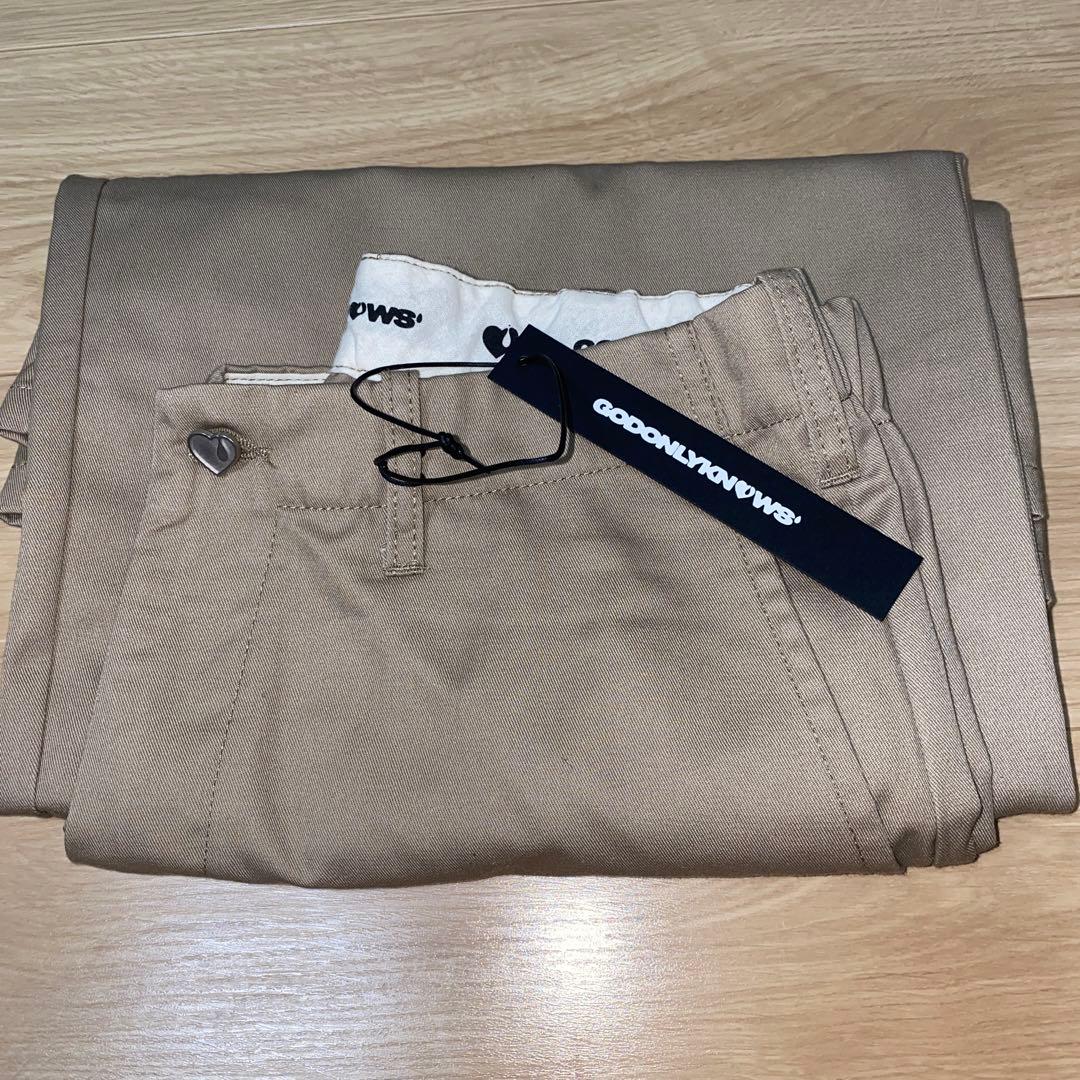 GODONLYKNOWS CHINO PANTS ベージュ　チノパン　Mサイズ