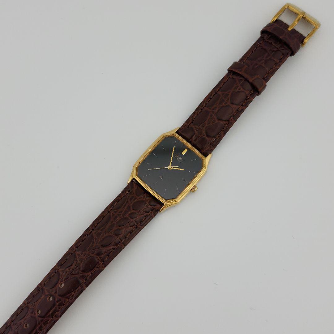 希少【新品電池】 SEIKO メンズ 腕時計 オクタゴン ゴールド 新品ベルト