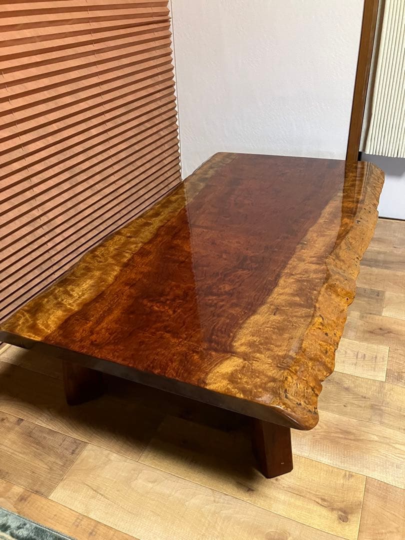 ブビンガ　1枚板　座卓　希少！