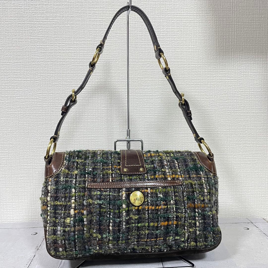 希少　COACH コーチ　ツイード×レザー ショルダーバッグ ワンショルダー