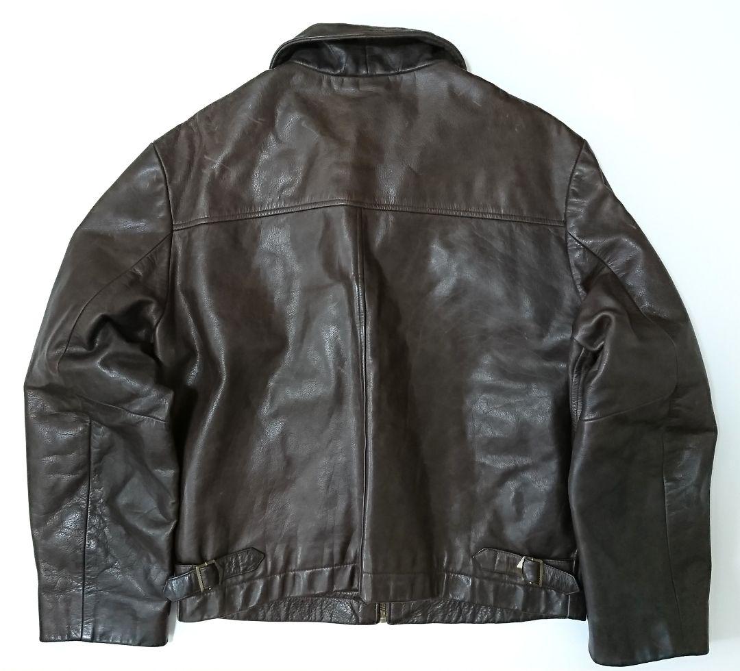 バナナリパブリック✨シングルライダースジャケット M ブラウン カウレザー 牛革