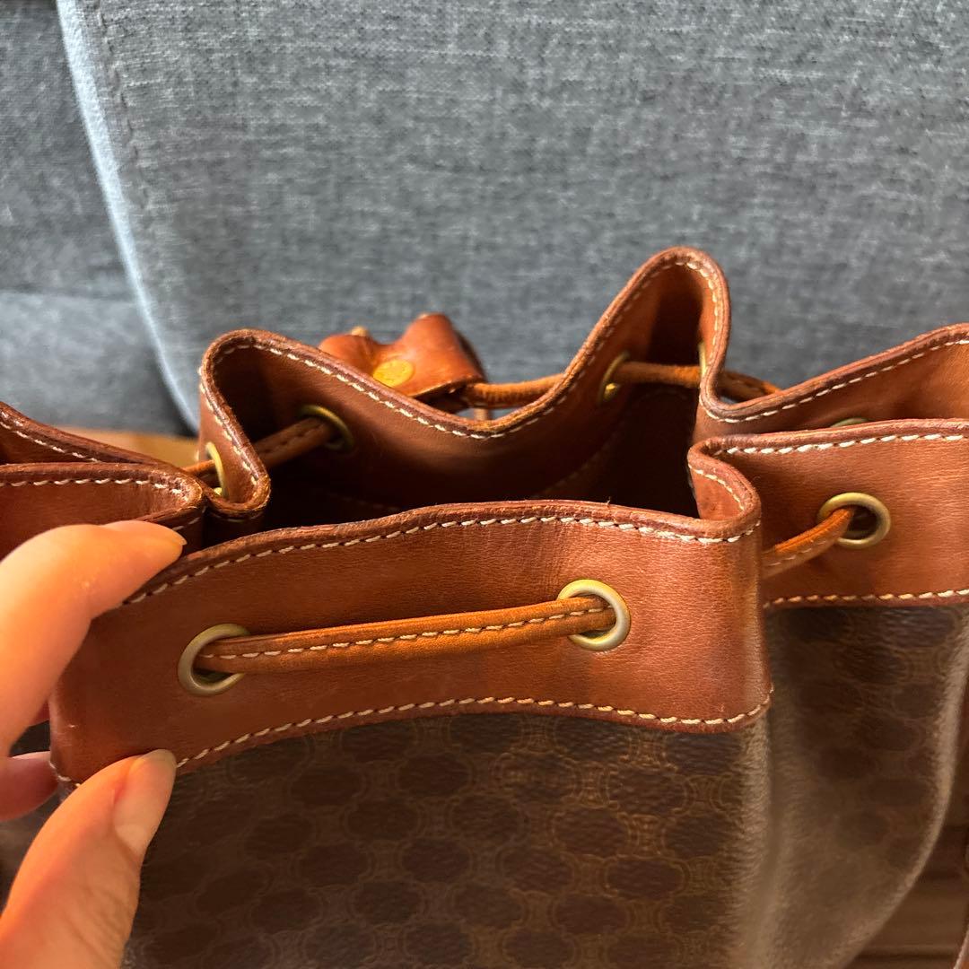 CELINE バケットバッグ ブラウンレザー