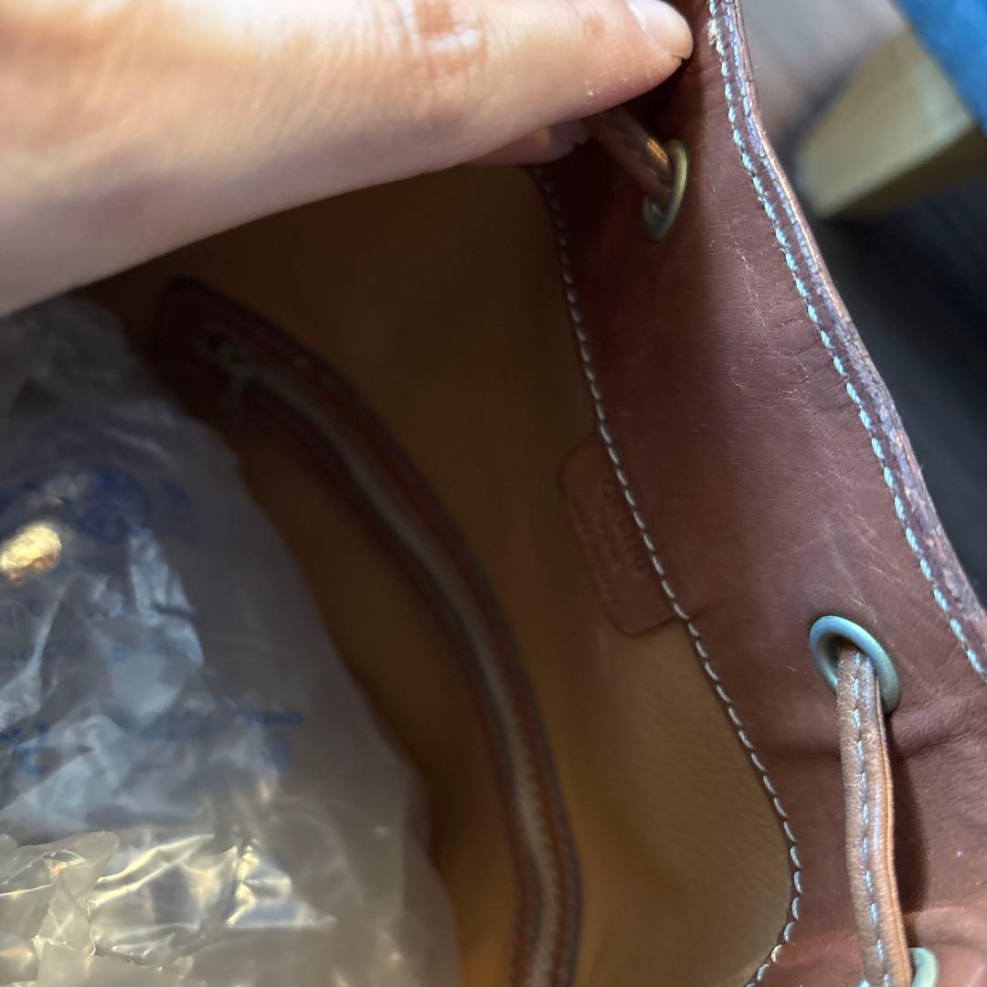 CELINE バケットバッグ ブラウンレザー