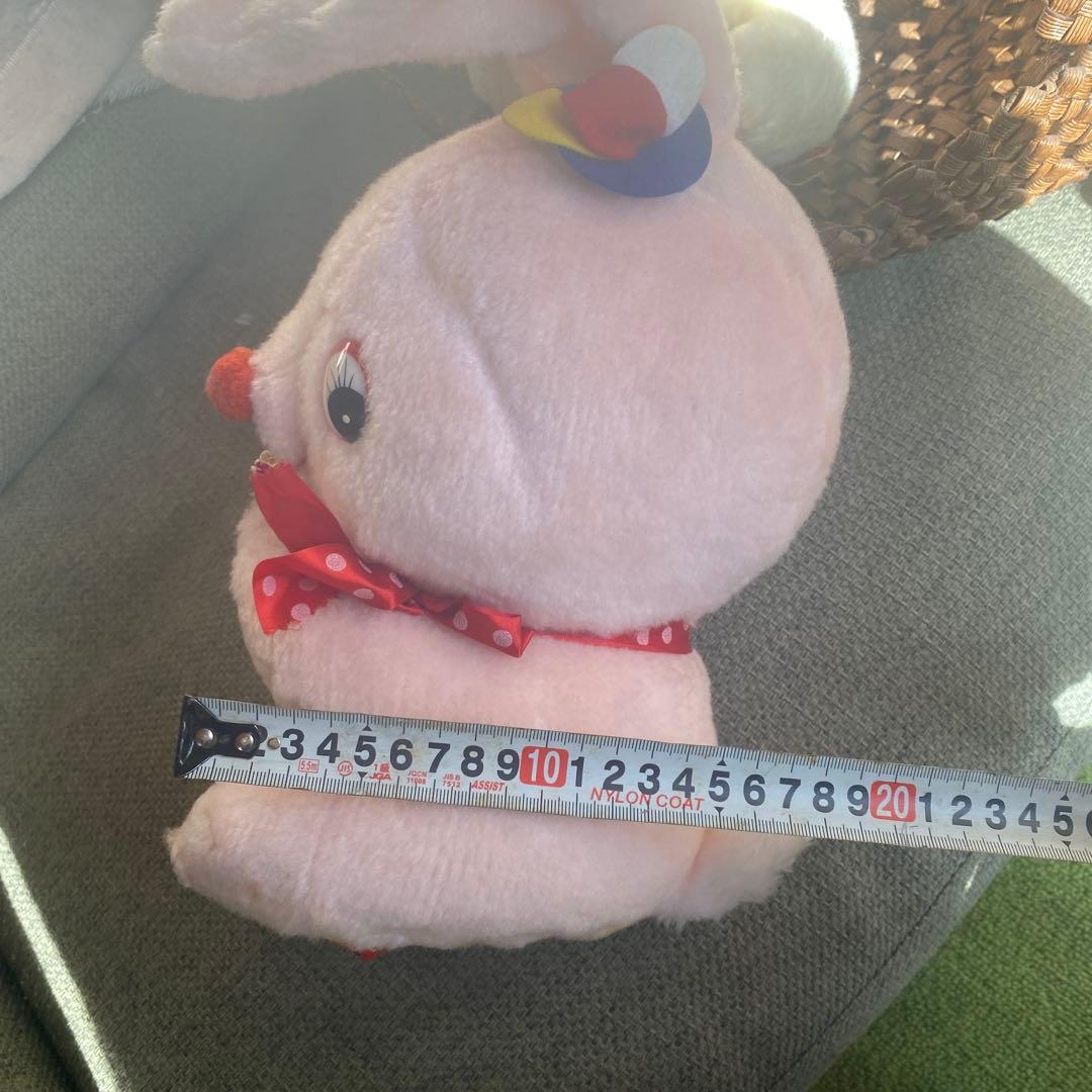 昭和レトロ　ビンテージ　サンエートイ　SAN-EI TOYS うさぎ　ぬいぐるみ
