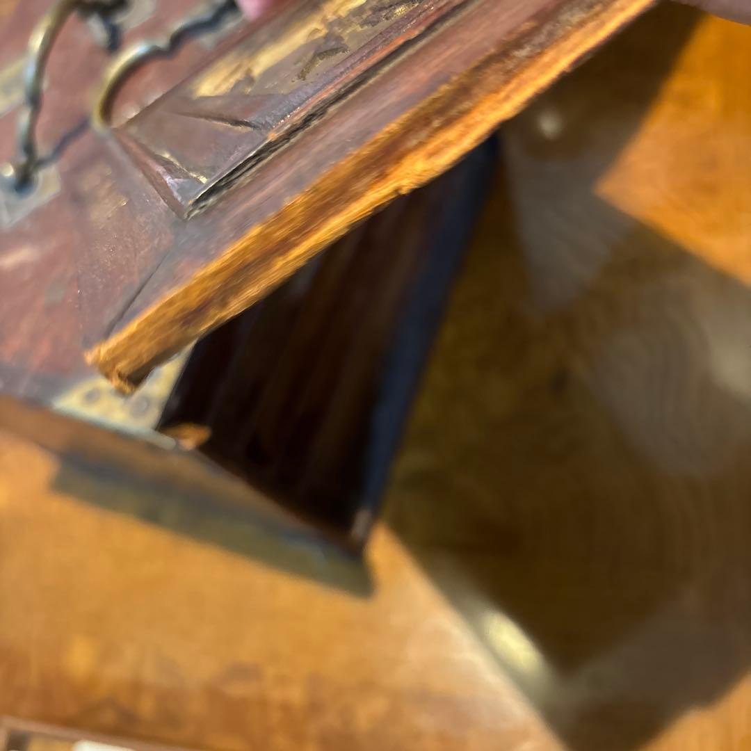 木製箱入り麻雀牌　アンティーク